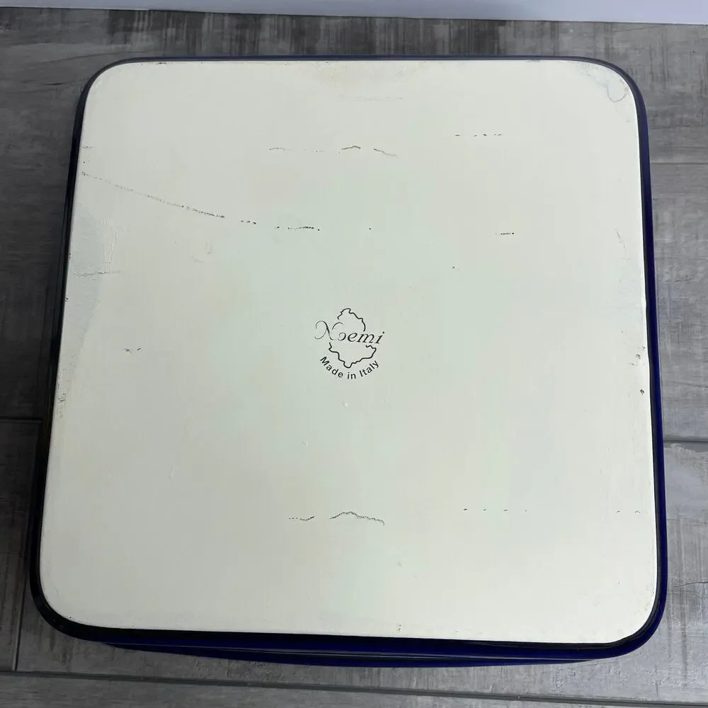 NOEMI Ceramiche Italy Cobalt Blue Square Ceramic Baking Dish